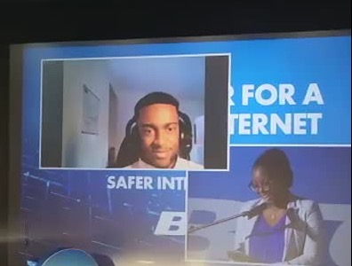 Charles Hamilton II delivering the Safer Internet Day keynote