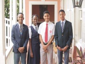 Four UWC scholarship recipients, including Charles Hamilton